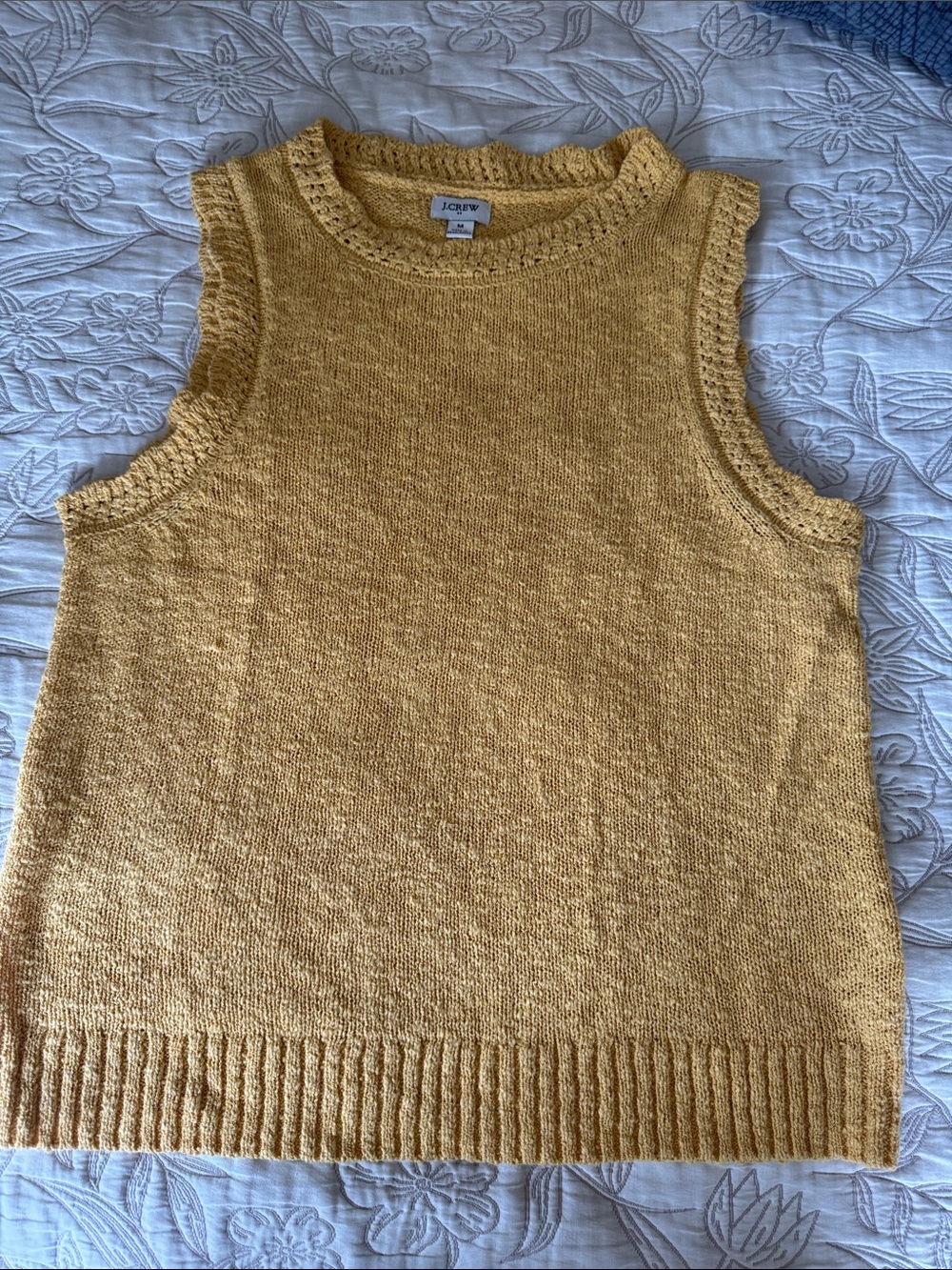 J. Crew Women’s Mustard Yellow Knit Crewneck top size M